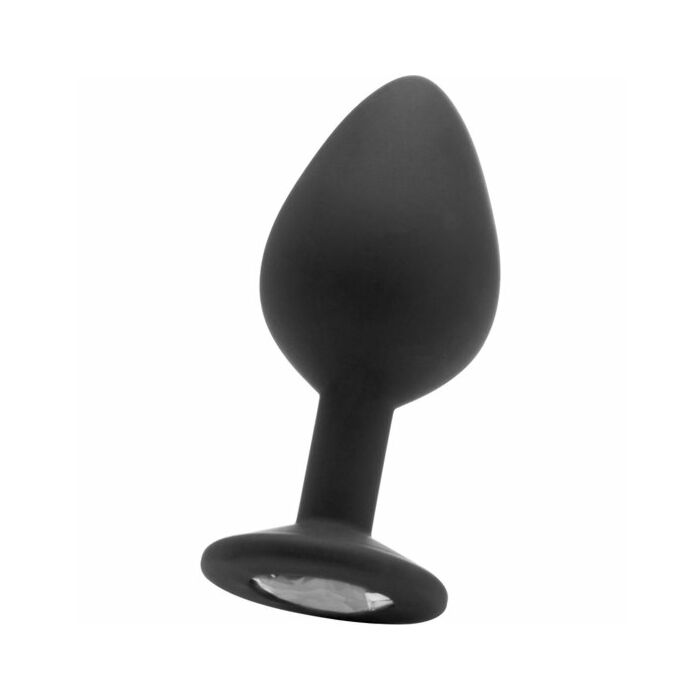 Large diamond butt plug - black