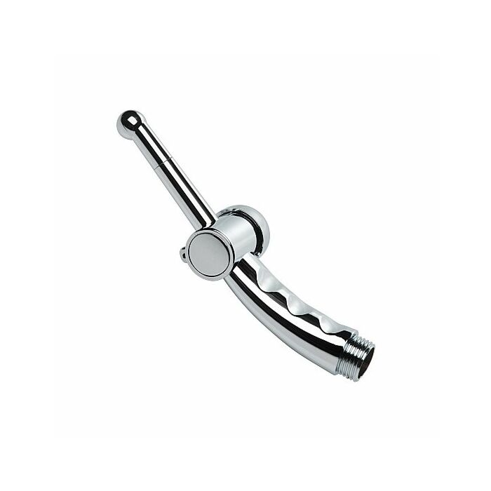 Shower cleansing nozzle with flow regulator