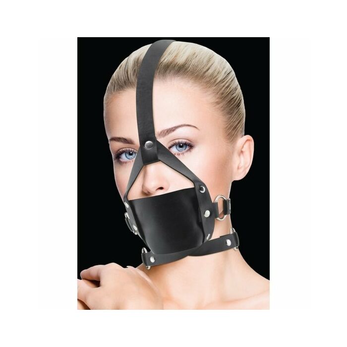 Ouch leather mouth gag black