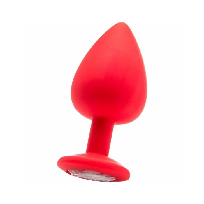 Extra large diamond butt plug - red