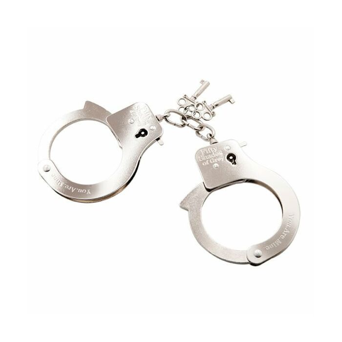 Fifty shades of grey metal handcuffs