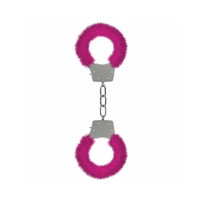 Ouch pleasure furry handcuffs pink