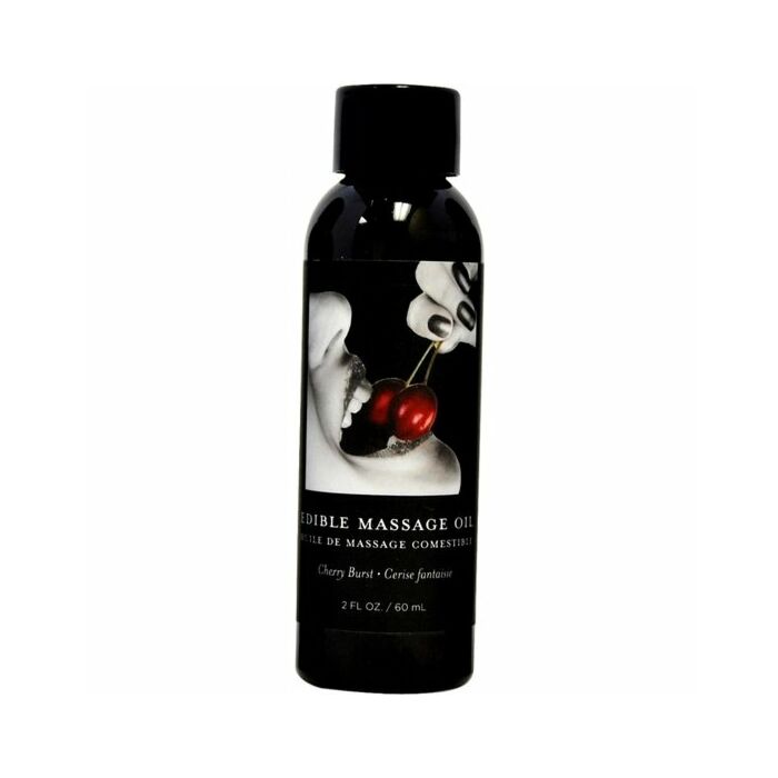 Earthly body cherry edible massage oil - 60ml