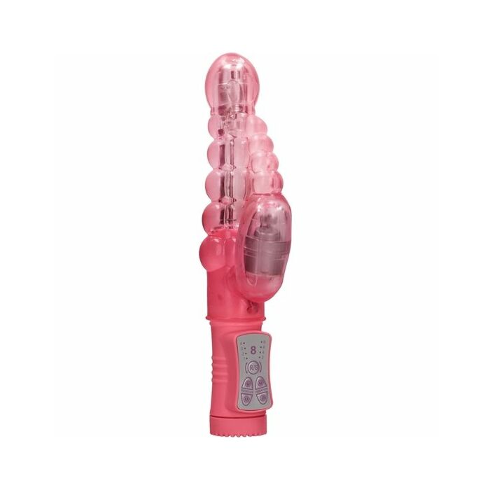 Rotating beaded bubbles vibrator - pink