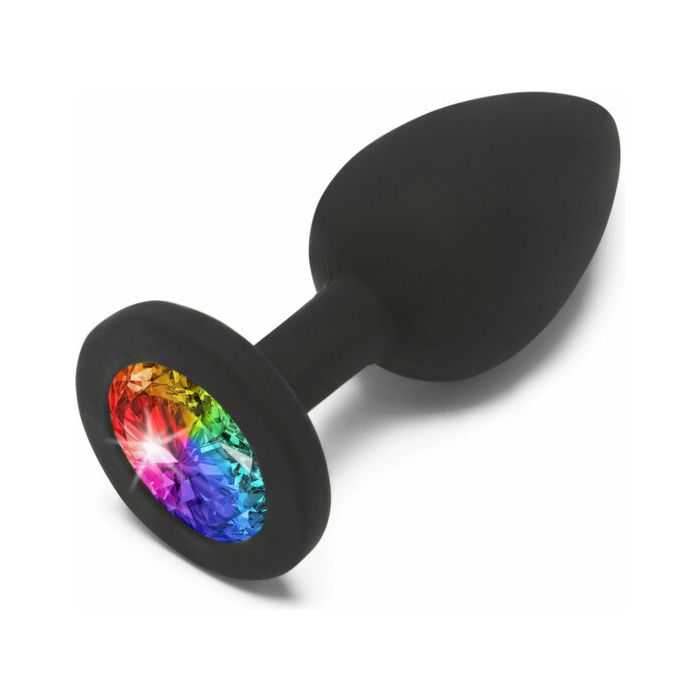 Rainbow booty jewel small - black