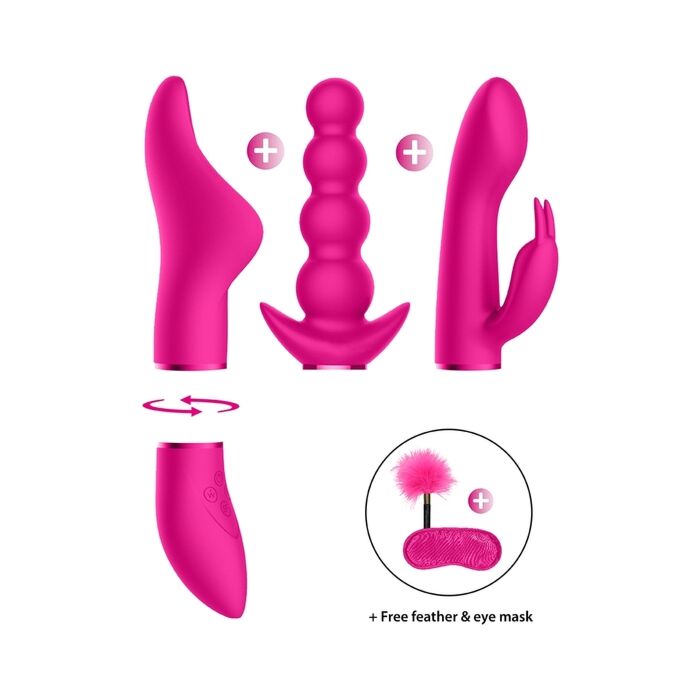 Pleasure kit  6 vibrande clitoris - rosa