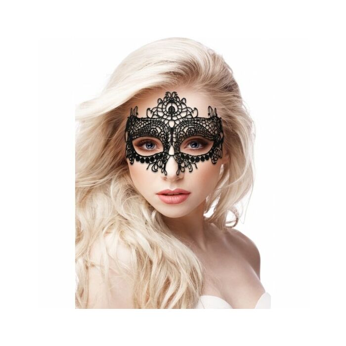 Queen black lace mask - black