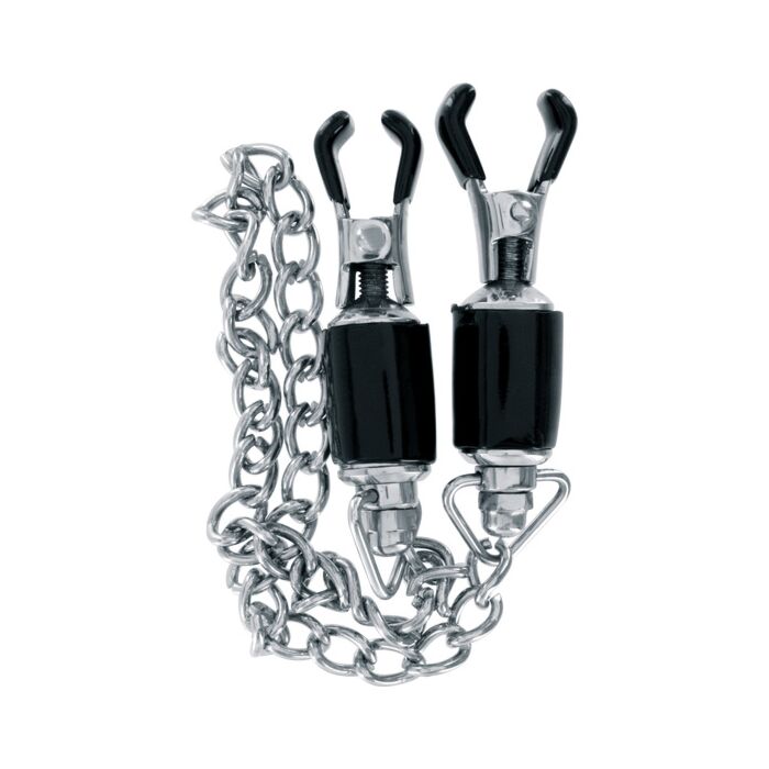 Steel power tools nipple clamps - silver