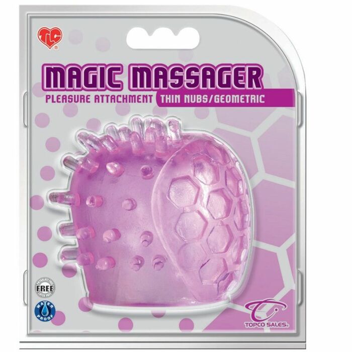 Tlc magic massager pleasure attachment, thin nubs / geometric