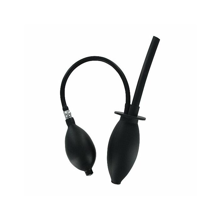 Clean stream inflatable enema plug silicone black