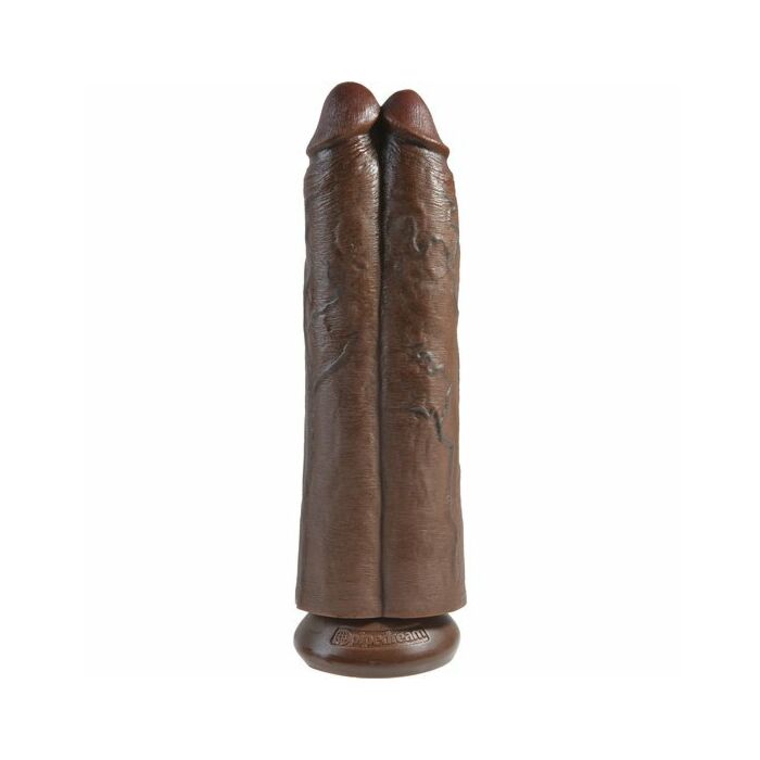 Two cocks one hole 11 inch - brown