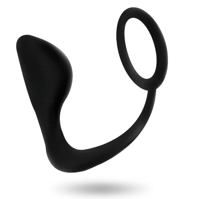 Addicted toys butt plug with cock ring black