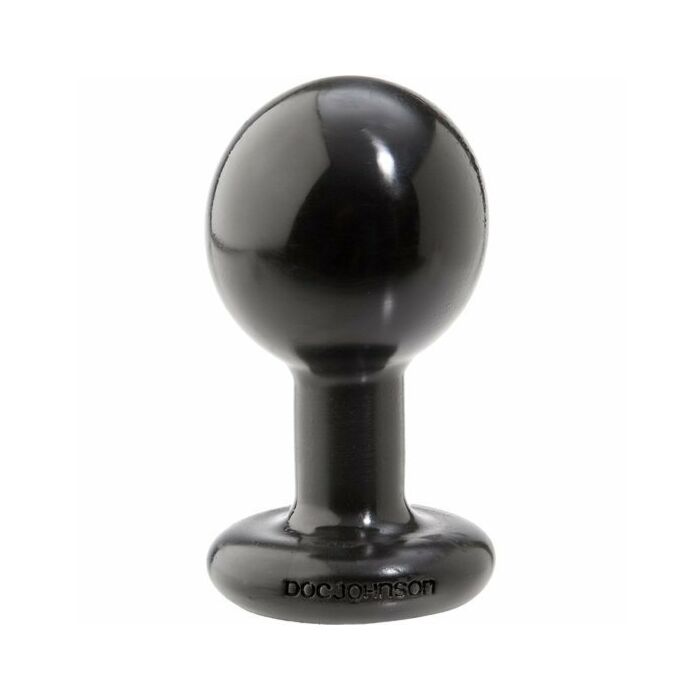 Black round buttplug medium