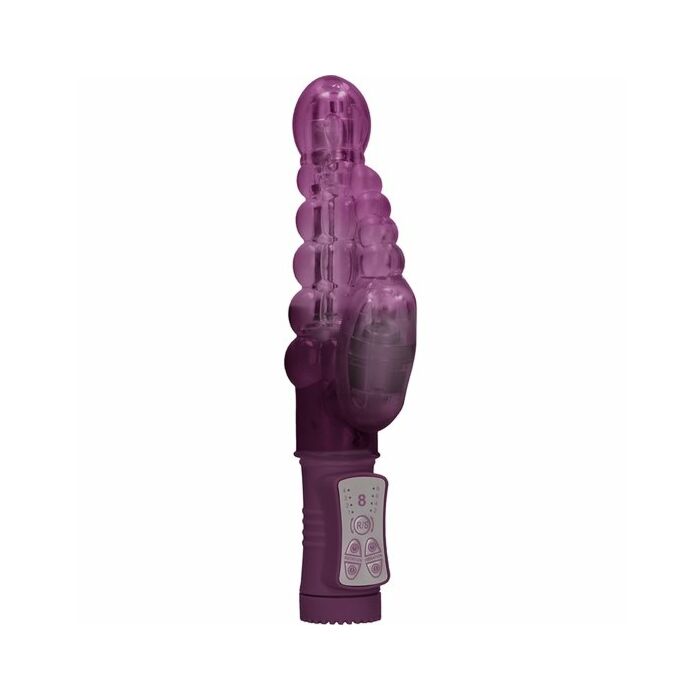 Rotating beaded bubbles vibrator - purple