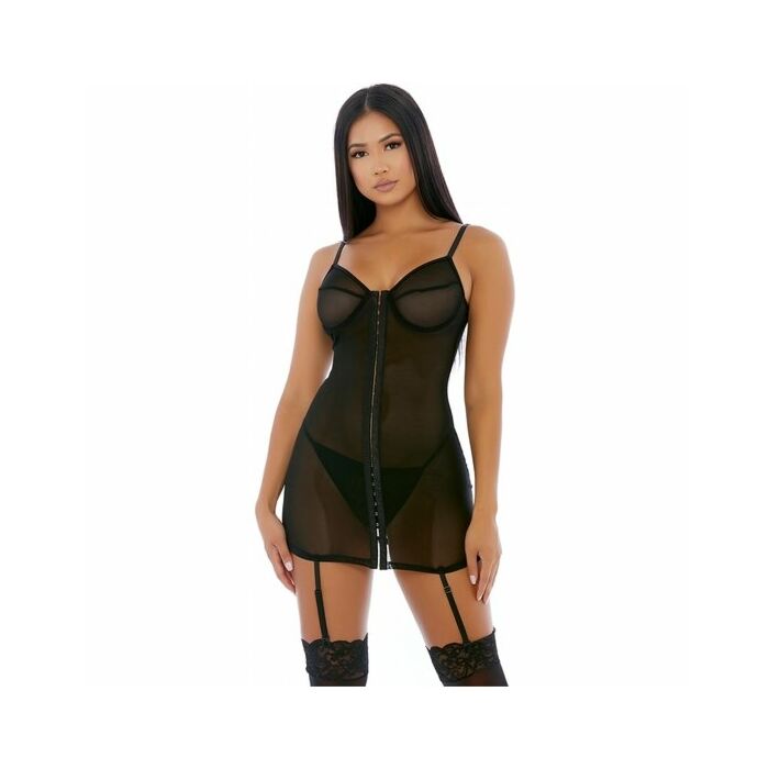 Hook me up chemise set black
