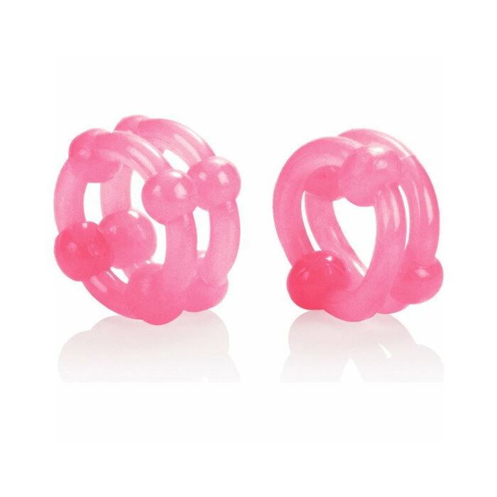 Island rings oduble stacker pink