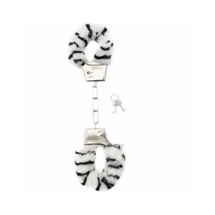 Furry handcuffs zebra
