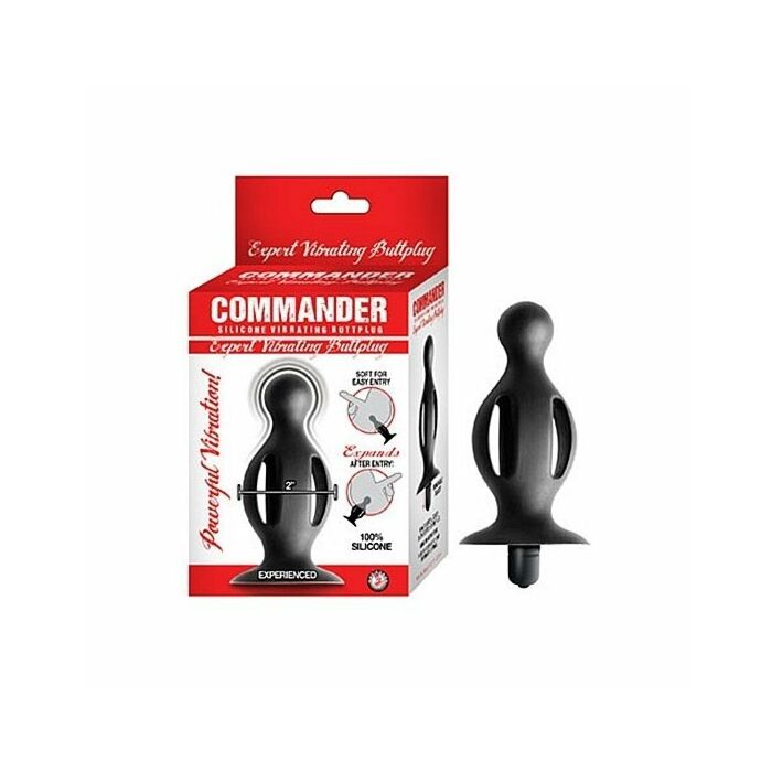 Commander - expert - vibrating buttplug - black