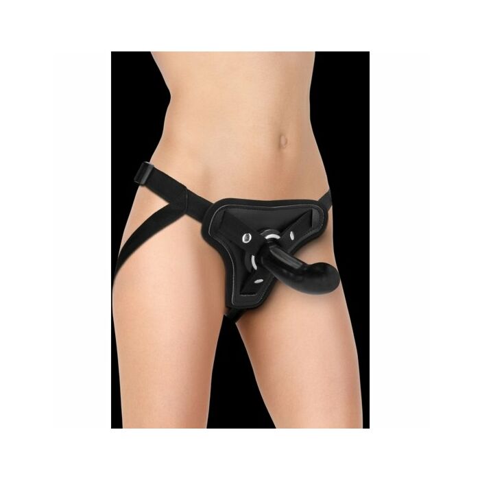 Ouch! adjustable 6 strap-on set - black