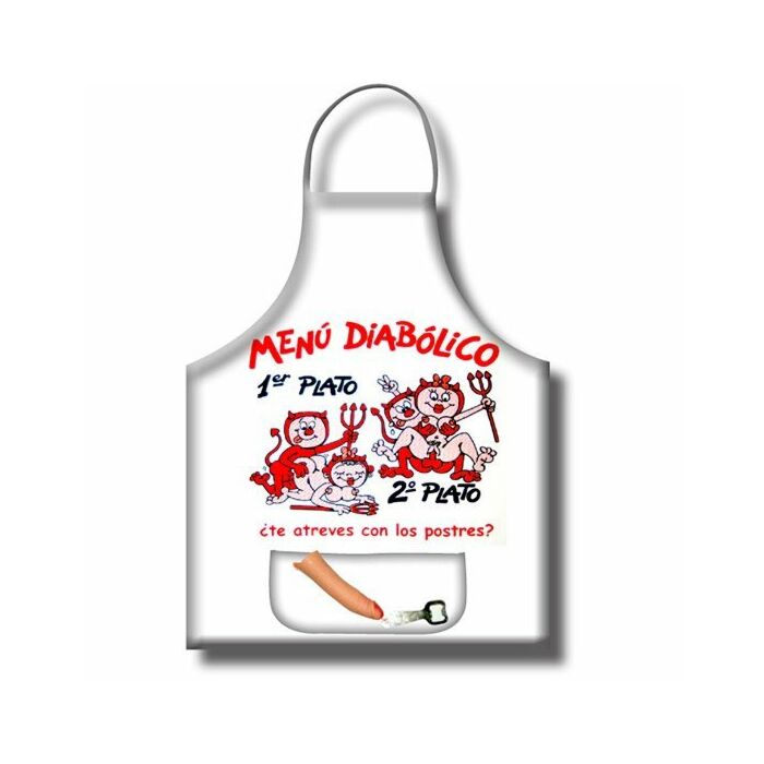 Diabolic menu apron with opener