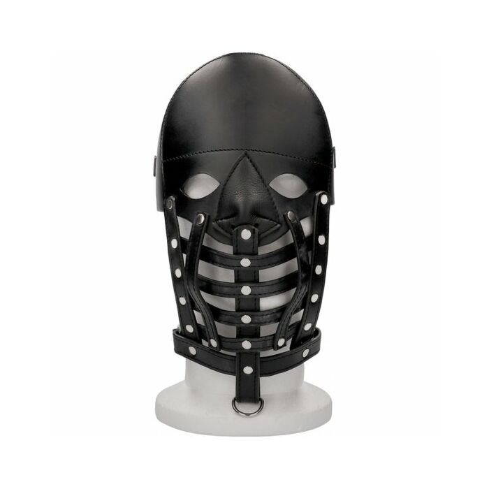 Leather male mask black
