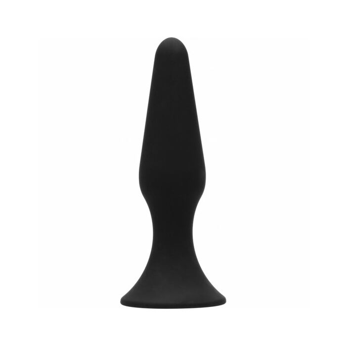 Eban medium conical butt-plug with suction cup - black