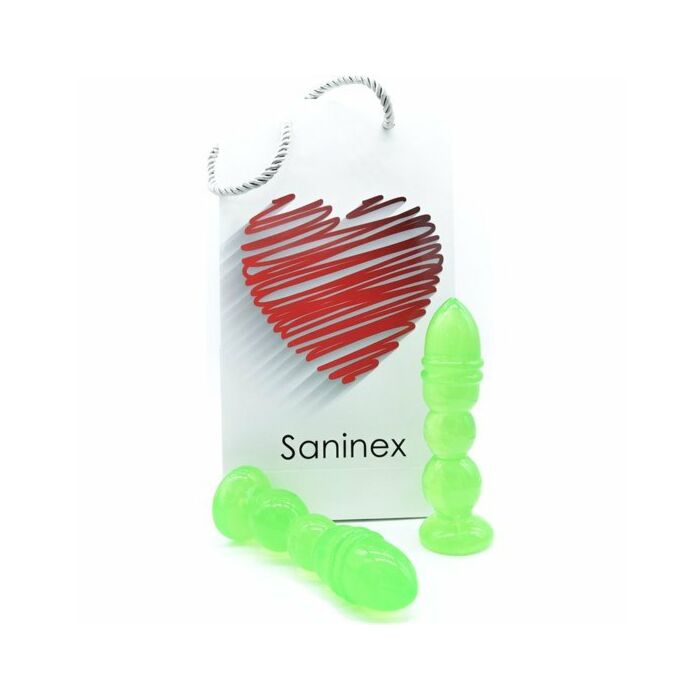 Saninex delight plug-dildo green transparent