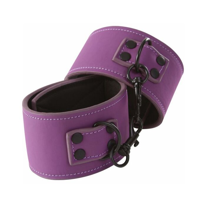 Lust bondage wrist cuffs purple