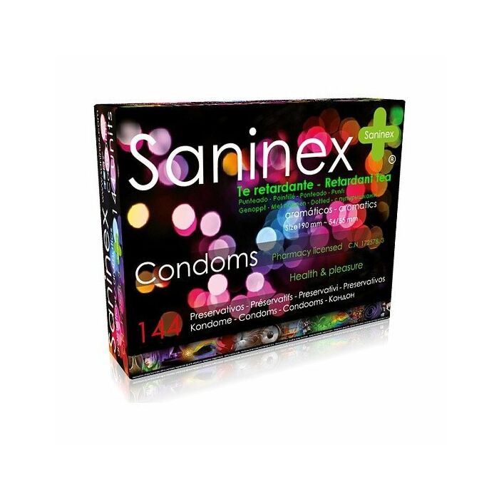 Saninex condoms retardant tea condoms 144  units