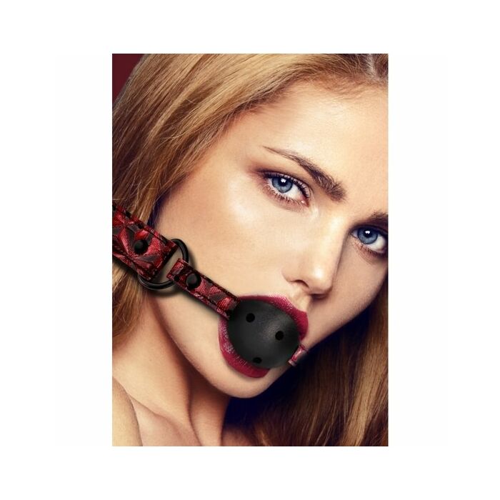 Breathable luxury ball gag - burgundy