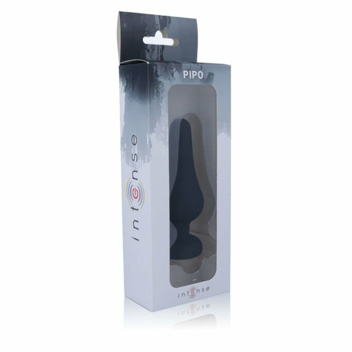 Intense anal plug pipo l silicone black 13.5 cm