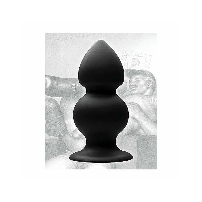 Weighted silicone anal plug - black