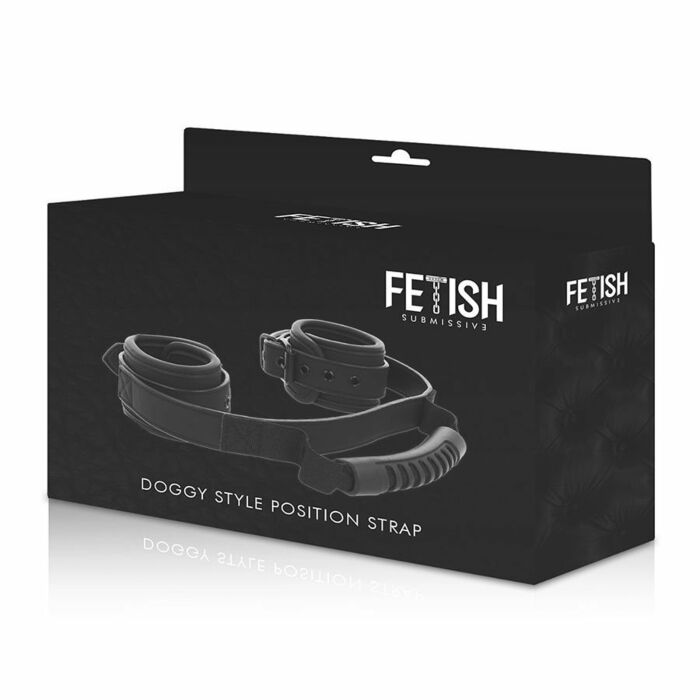 Fetish submissive cuffs  with puller