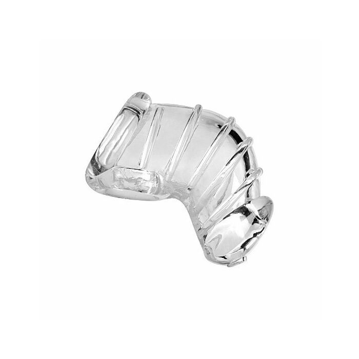 Detained soft body chastity cage
