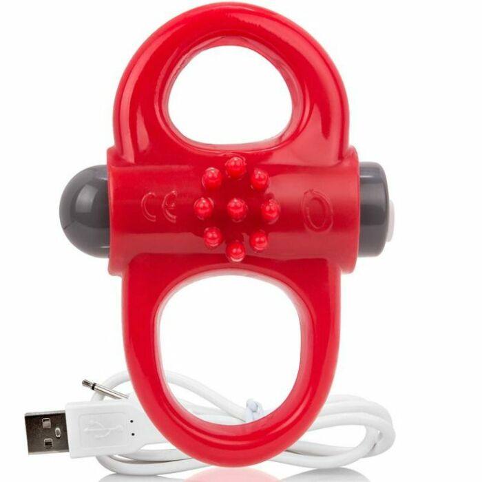 Screaming o rechargeable and vibrating ring yoga red