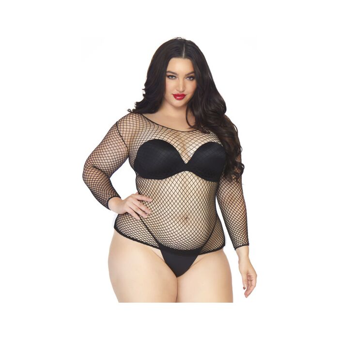 Industrial fishnet top - black