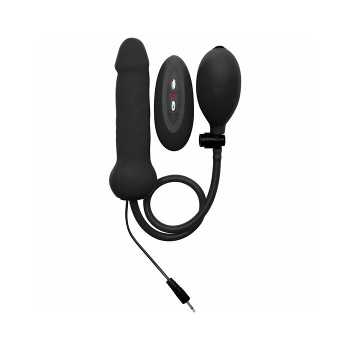 Ouch inflatable vibrating silicone dong black