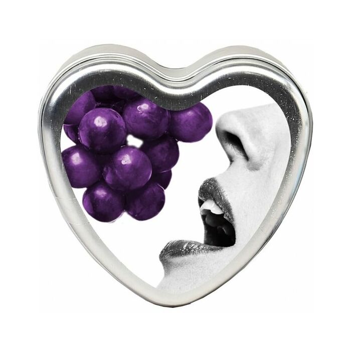 Earthly body grape edible massage candle