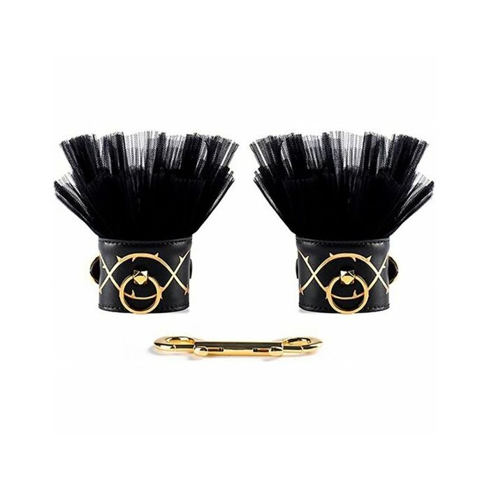 Zalo leather thorn handcuffs