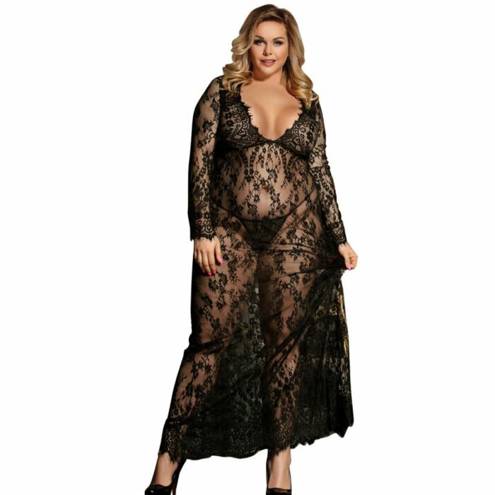 Subblime queen plus long sleeve long dress