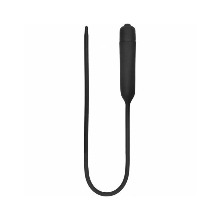 Silcone vibrating bullet plug extra long black