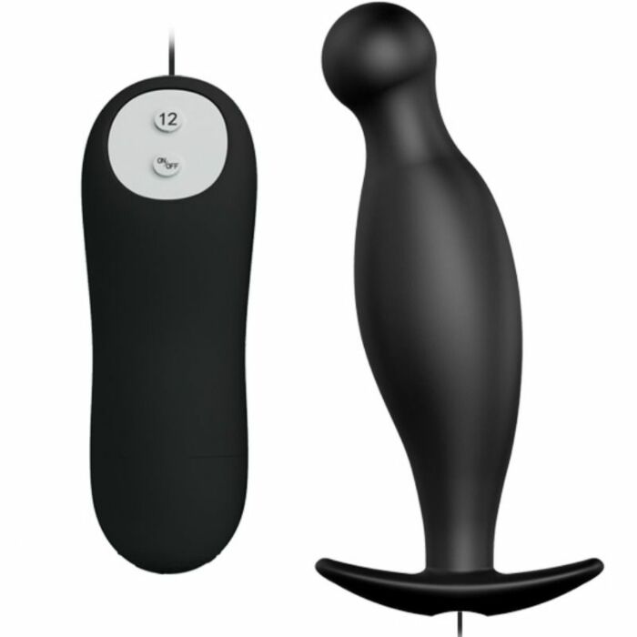 Pretty love bottom - silicone anal plug extra stimulation 12 speeds remote control