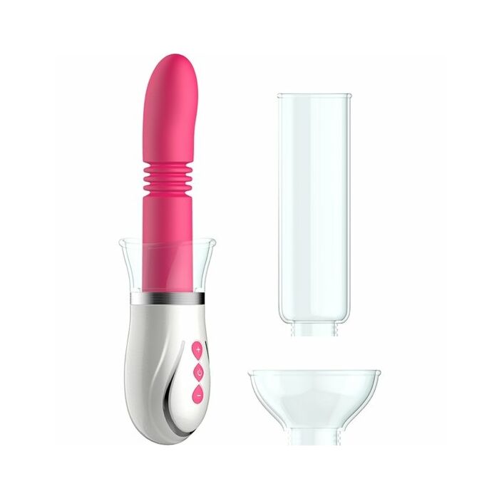 Thruster - 4 in 1 rechargeable couples pump kit - pink