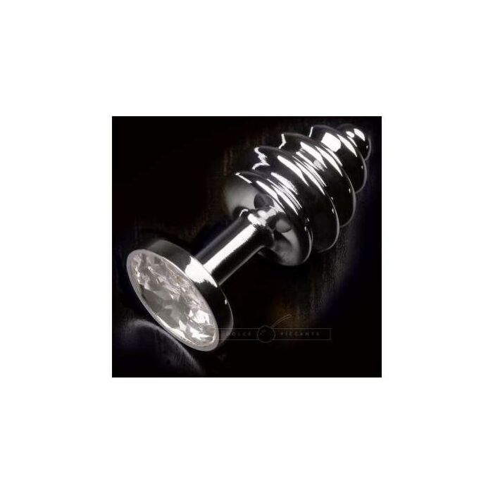 Jewellery ribbed silver diamond