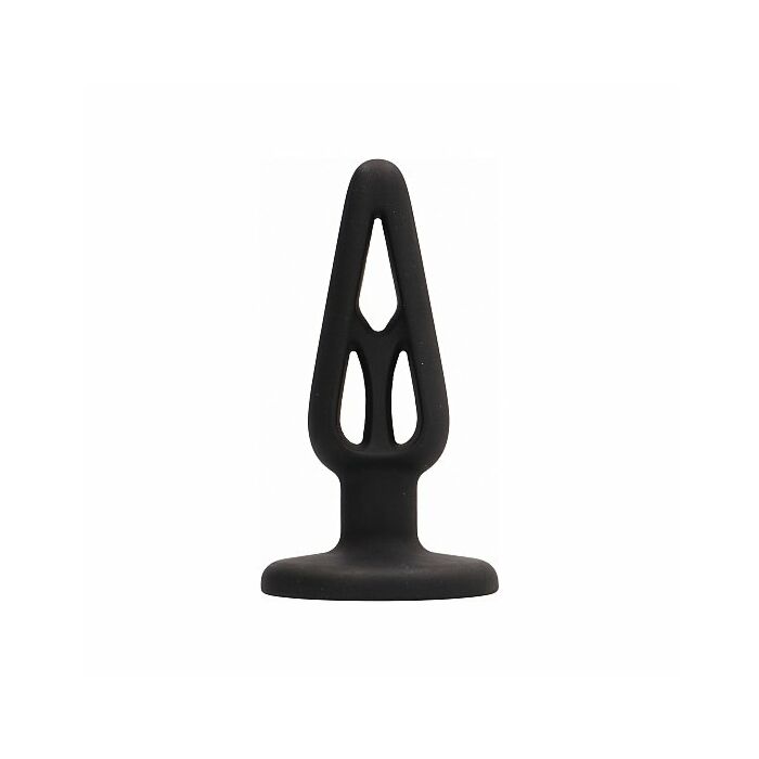 Plug & play - hollow 2 butt plug  10 cm - black