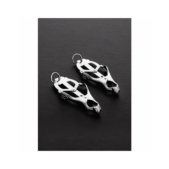 2 squeezer teaser clover nipple clamps w ring