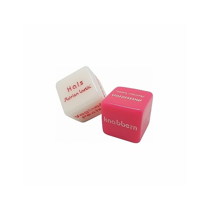 Erotic dice - german - whtie / pink