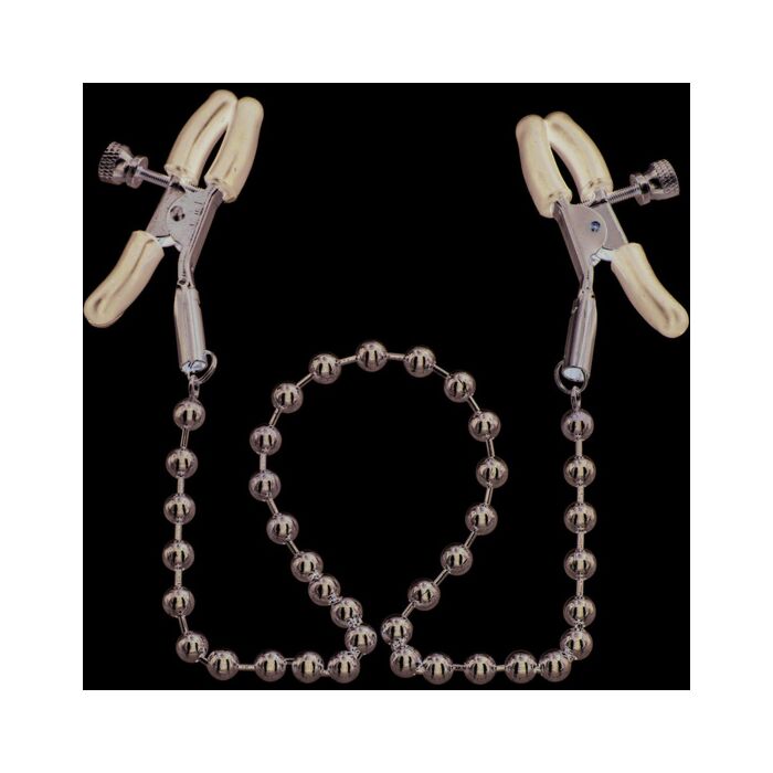 Nipple clamps silver beaded