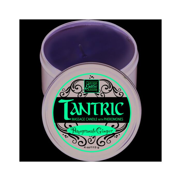 Tantric massage candle with pheromones pomegranate ginger