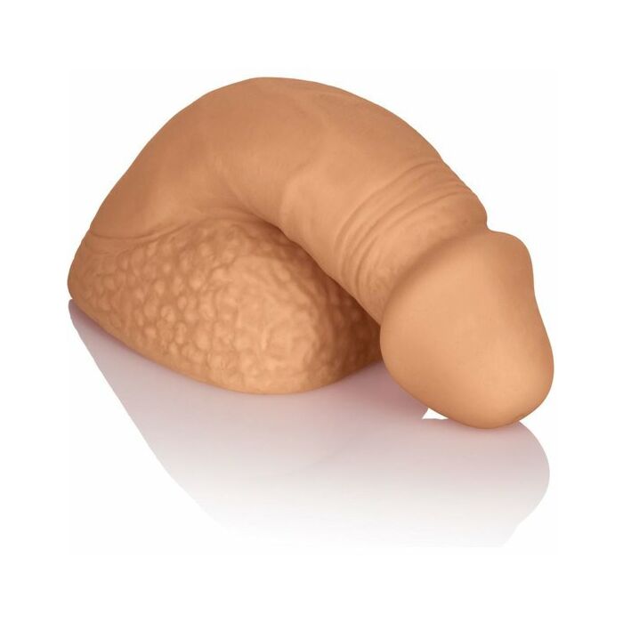 4 inch silicone packing penis - caramel